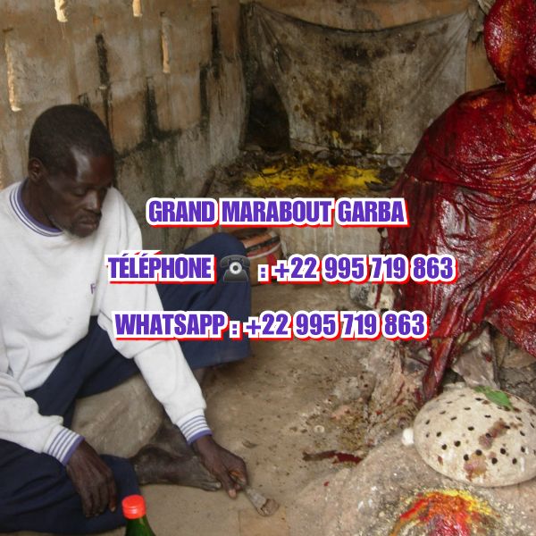 De Marabout Gaba is een geweldige Afrikaanse Voodoo-marabout-prie